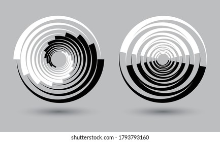 abstract background with lines. halftone design in circles.