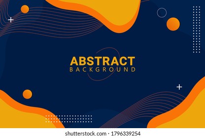 Abstract Background - With Lines And Irregular Shapes With Orange and Black Background, Perfect For Your Template Design.