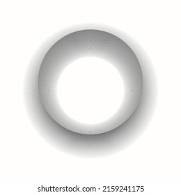 Abstract background with lines like letter O or icon. Sunburst radial lines as optical illusion illustration or tattoo.
