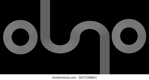 Fondo Abstractas con líneas como la letra S. Líneas negras sobre un fondo blanco y líneas blancas en el lado negro.