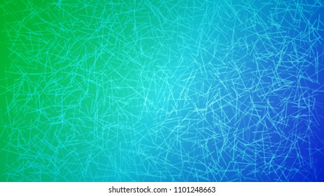 Abstract background of lines or scratches in blue and green colors.