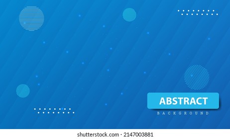 Formas de líneas de fondo abstractas en azul. Banner web, afiche, publicidad y diseño de ilustraciones vectoriales de plantilla.