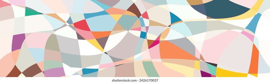 Fondo abstracto con líneas y formas. Ilustración vectorial