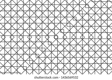 Abstract background of lines and squares