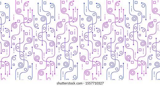 Abstract background from the lines of squares circles.Bright geometric background for design.