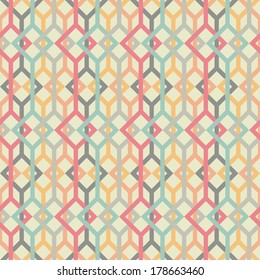 Abstract background with lines and squares. Seamless vector pattern.