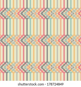 Abstract background with lines and squares. Seamless vector pattern.