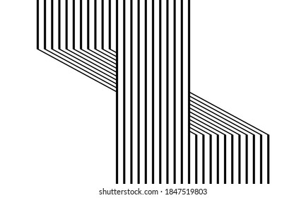 abstract background with lines. stripes optical art illusion.