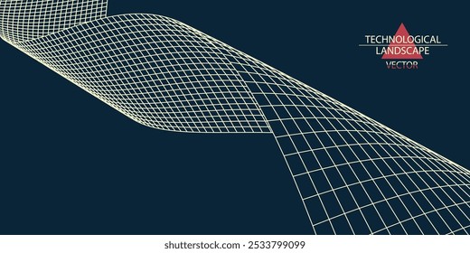 Abstract background from lines. Technology background. Wavy line drawing . Design element. Vector illustration .