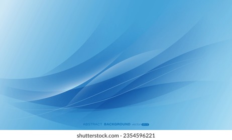 Abstract background with lines and trendy blue gradient curve. Vector illustration