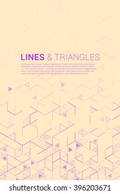 Abstract background with lines and triangles.