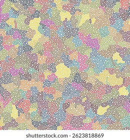 LINHAS DE FUNDO ABSTRATAS PADRÃO DE TURING REAÇÃO ÁSPERA DIFUSÃO ARCO-ÍRIS VETOR COLORIDO BOM PARA PAPEL DE PAREDE, CAPA, PÔSTER 
