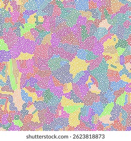LINHAS DE FUNDO ABSTRATAS PADRÃO DE TURING REAÇÃO ÁSPERA DIFUSÃO ARCO-ÍRIS VETOR COLORIDO BOM PARA PAPEL DE PAREDE, CAPA, PÔSTER 