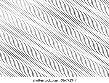 Abstract background with lines of variable thickness. Halftone effect line pattern.  Grunge wave pop art texture for poster, banner, sites, business cards, cover, postcard, design, labels, stickers