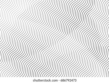 Abstract background with lines of variable thickness. Halftone effect line pattern.  Grunge wave pop art texture for poster, banner, sites, business cards, cover, postcard, design, labels, stickers