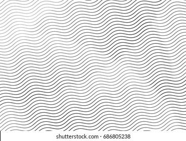 Abstract background with lines of variable thickness. Halftone effect line pattern.  Grunge wave pop art texture for poster, banner, sites, business cards, cover, postcard, design, labels, stickers