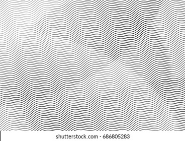 Abstract background with lines of variable thickness. Halftone effect line pattern.  Grunge wave pop art texture for poster, banner, sites, business cards, cover, postcard, design, labels, stickers