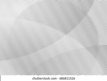 Abstract background with lines of variable thickness. Halftone effect line pattern.  Grunge wave pop art texture for poster, banner, sites, business cards, cover, postcard, design, labels, stickers