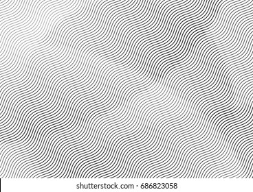 Abstract background with lines of variable thickness. Halftone effect line pattern.  Grunge wave pop art texture for poster, banner, sites, business cards, cover, postcard, design, labels, stickers
