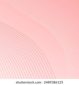 Abstract background with lines. Vector banner with waves. Background for poster, card, brochure, booklet, flyer. Geometric element for design isolated. Red and white gradient