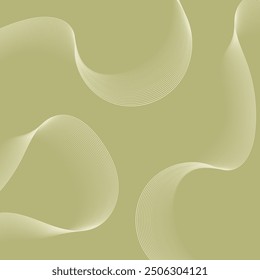 Abstract background with lines. Vector banner with waves. Background for poster, card, brochure, booklet, flyer. Geometric element for design isolated. Green gradient