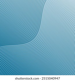 Abstract background with lines. Vector banner with waves. Background for poster, card, brochure, booklet, flyer. Geometric element for design isolated. Blue gradient