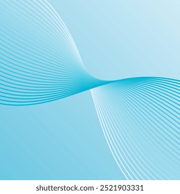 Abstract background with lines. Vector banner with waves. Background for poster, card, brochure, booklet, flyer. Geometric element for design isolated. Blue gradient