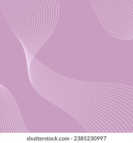 Abstract background with lines. Vector background with waves. Background for music album, poster, card, advertisement. Pink and white colors	