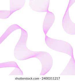 Abstract background with lines. Vector background with waves. Background for music album, poster, card, advertisement. Element for design isolated on white. Pink, girl, love, beauty