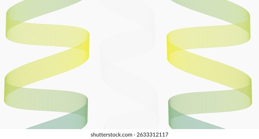Abstract background with lines. Vector background with waves. Background for music album, poster, card, advertisement. Element for design isolated on white. Green, eco, nature