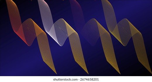 Fondo Abstractas con líneas . Las líneas de fondo ondulan el diseño abstracto de la raya. Fondo blanco, malla abstracta, Vector blurred fondo de color de mezcla suave.	

