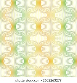Abstract background with lines and waves. Banner. Element for design isolated on white. Vector background for brochure, booklet, flyer, poster. Colorful gradient. Green, yellow, orange