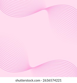 Abstract background with lines and waves. Banner. Element for design isolated. Vector background for brochure, booklet, flyer, poster. Pink gradient. Love, sweet, softness