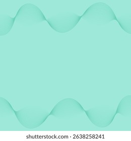 Abstract background with lines and waves. Banner. Element for design isolated. Vector background for brochure, booklet, flyer, poster. Green gradient. Turquoise, blue