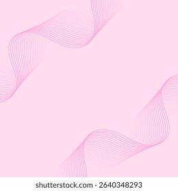 Abstract background with lines and waves. Banner. Element for design isolated. Vector background for brochure, booklet, flyer, poster. Pink gradient. Love, sweet, softness