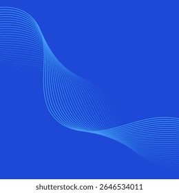Abstract background with lines and waves. Banner. Element for design isolated. Vector background for brochure, booklet, flyer, poster. Blue gradient