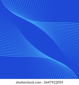 Abstract background with lines and waves. Banner. Element for design isolated. Vector background for brochure, booklet, flyer, poster. Blue gradient