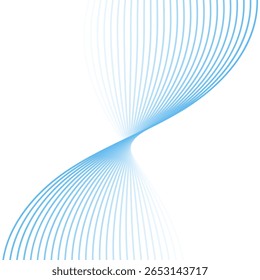 Abstract background with lines and waves. Banner. Element for design isolated on white. Vector background for brochure, booklet, flyer, poster. Colorful gradient. Blue and white