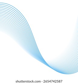 Fondo Abstractas con líneas y ondas. Anuncio. Elemento para el diseño aislado en blanco. Fondo de Vector para folleto, folleto, volante, cartel. Gradiente colorido. Azul y blanco