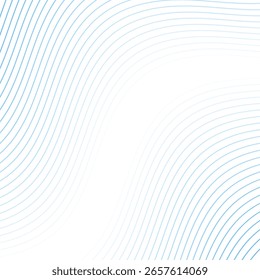 Fondo Abstractas con líneas y ondas. Anuncio. Elemento para el diseño aislado en blanco. Fondo de Vector para folleto, folleto, volante, cartel. Gradiente colorido. Azul y blanco