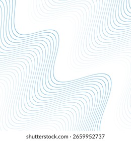Abstract background with lines and waves. Banner. Element for design isolated on white. Vector background for brochure, booklet, flyer, poster. Colorful gradient. Blue and white