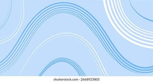 Abstract background with lines and waves. Event poster. Medium banner size. Vector background for brochure, booklet, flyer. Abstract element for design. Blue color