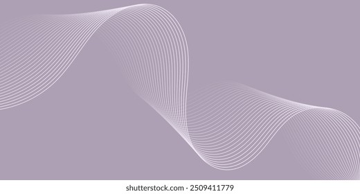 Abstract background with lines and waves. Medium banner size. Element for design. Vector background for brochure, booklet, flyer, poster. Pink gradient. Beige, gray