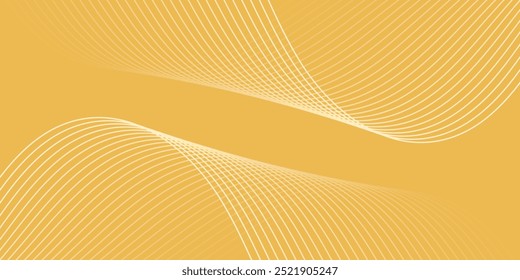 Abstract background with lines and waves. Medium banner size. Element for design. Vector background for brochure, booklet, flyer, poster. Orange gradient