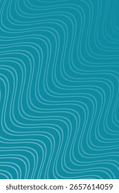Fondo Abstractas con líneas y ondas. Tamaño de póster estándar. Elemento para diseño aislado. Fondo de Vector para folleto, folleto, volante. Gradiente turquesa. Color azul