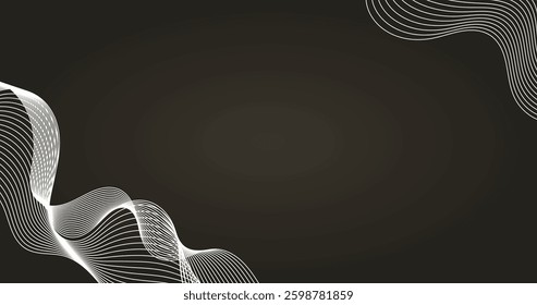 Abstract background with lines and waves. Vector illustration design.