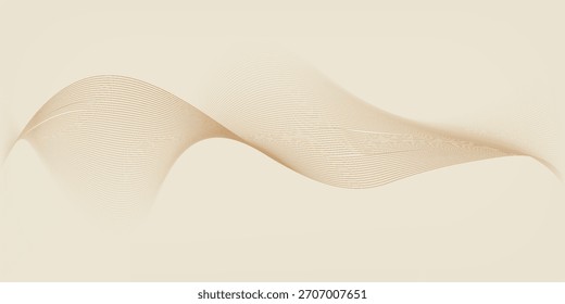 Fundo abstrato com linhas e ondas. Tamanho do banner da Web. Elemento de design. Fundo vetorial para brochura, livreto, folheto, cartaz.