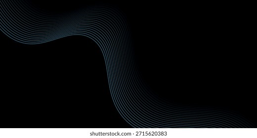 Abstrakter Hintergrund mit Linien und Wellen. Webbanner-Größe. Element für Design einzeln. Hintergrund Poster Vektor.