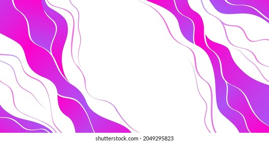 abstract background with lines and Wavy backgrounds with gradient purple colors . isolated white backgrounds and copy space for text. Applicable for banner, flyer, brochure and social media element.