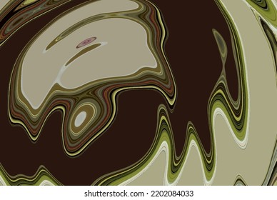 Abstract background of liquid blurred paint color, vibrant gray green brown wavy background design
